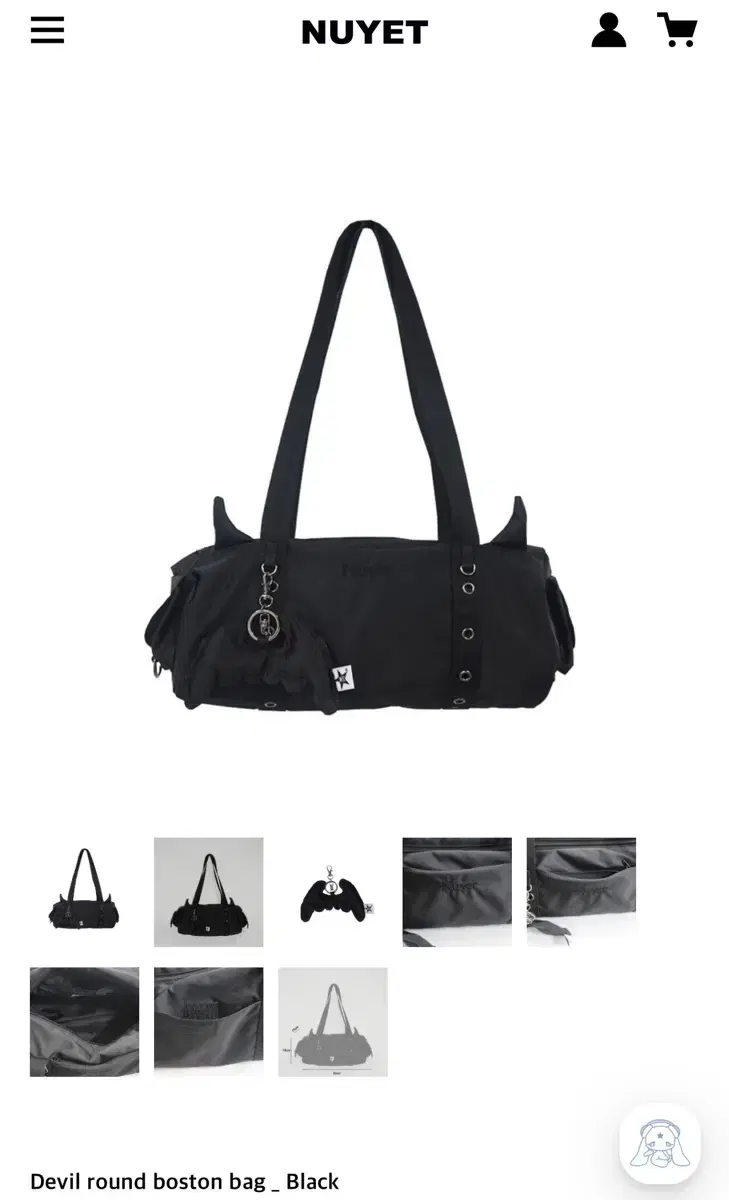 NUYET ヌエット Devil round boston bag 2色 Nuyet Devil round boston bag